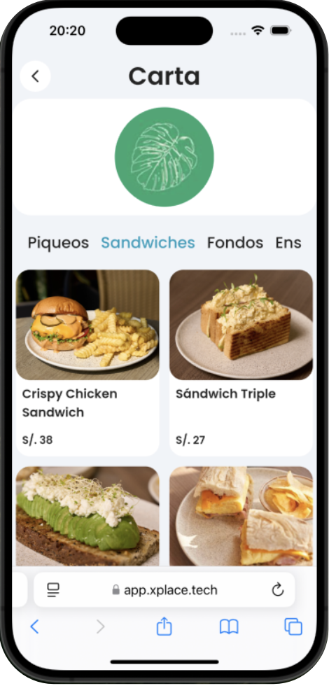 Menú digital interactivo para restaurantes
